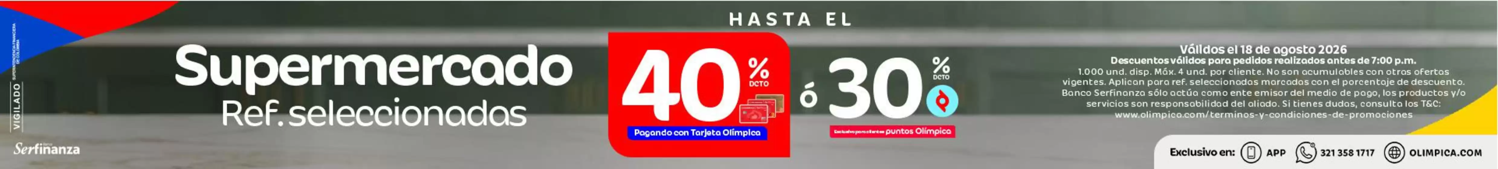 Catálogo Olímpica | Ofertas principales para todos los clientes | 2026-08-18T00:00:00.000Z - 2026-08-18T00:00:00.000Z