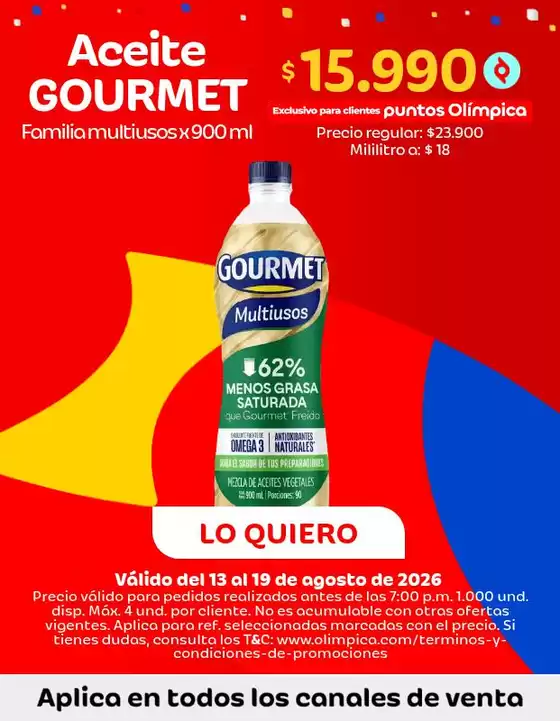 Catálogo Olímpica | Promociones actuales | 2026-08-13T00:00:00.000Z - 2026-08-19T00:00:00.000Z