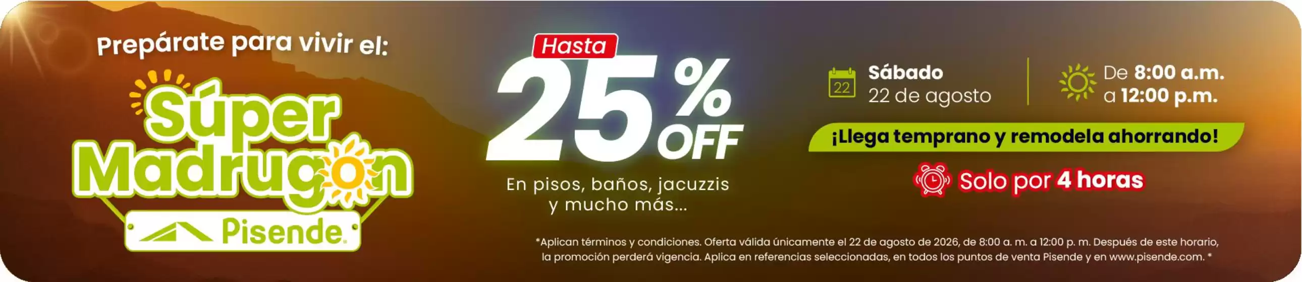 Catálogo Pisende | Ofertas para cazadores de gangas | 2026-08-22T00:00:00.000Z - 2026-08-22T00:00:00.000Z