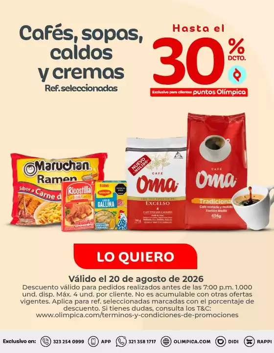 Catálogo Olímpica | Excelente oferta para cazadores de gangas | 2026-08-20T00:00:00.000Z - 2026-08-20T00:00:00.000Z