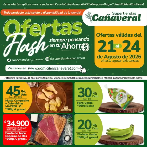 Catálogo Supertiendas Cañaveral | Volante Digital Flash del 21 al 24 de Agosto de 2026 | 2026-08-21T00:00:00.000Z - 2026-08-24T00:00:00.000Z
