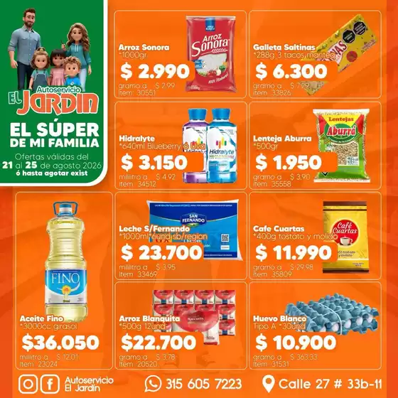 Catálogo Autoservicio El Jardín | Ofertas Autoservicio El Jardín | 2026-08-21T00:00:00.000Z - 2026-08-25T00:00:00.000Z