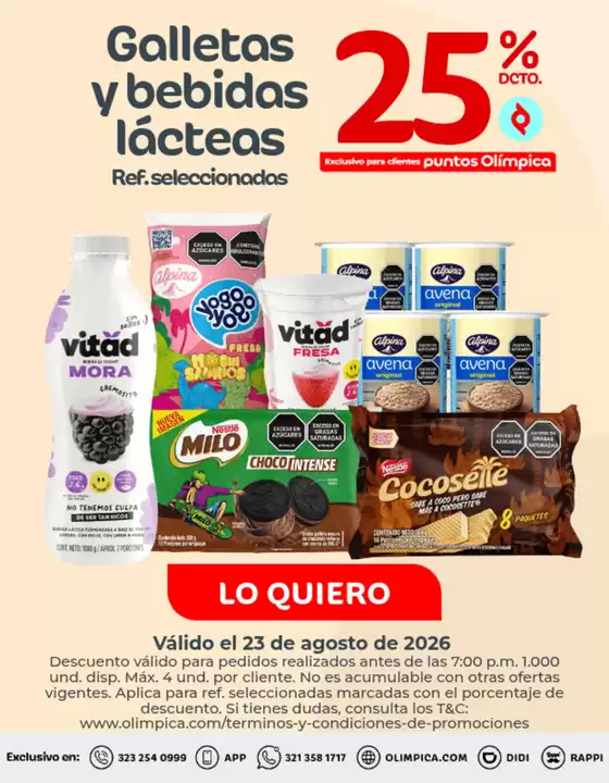 Catálogo Olímpica en Viracachá | Promociones actuales | 2026-08-23T00:00:00.000Z - 2026-08-23T00:00:00.000Z