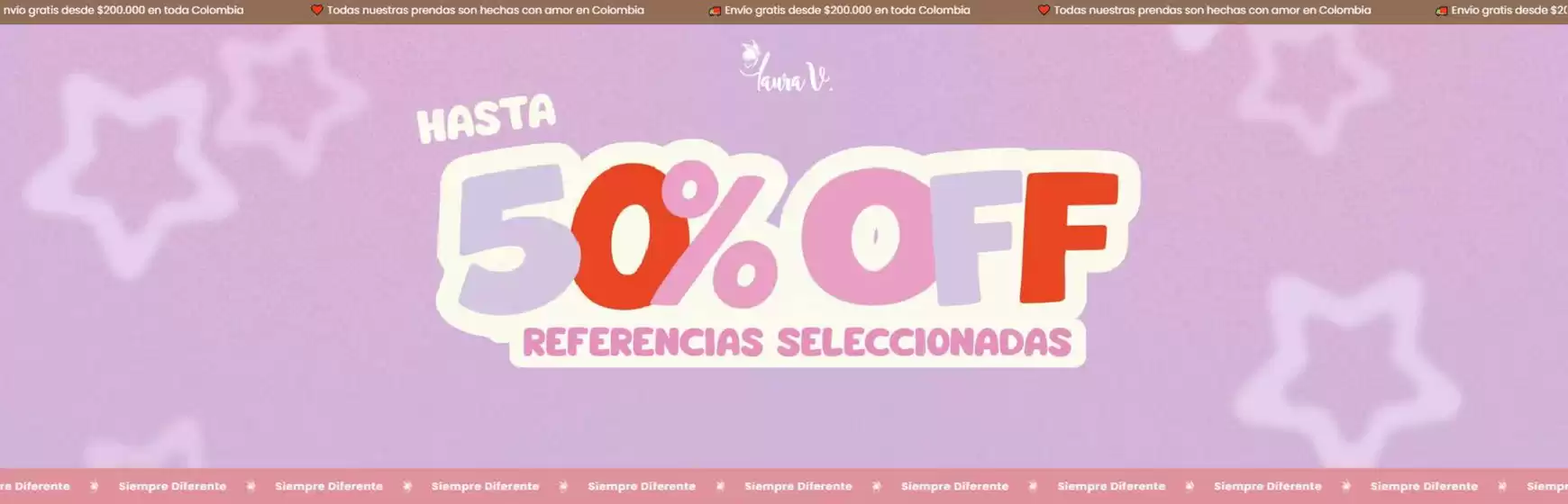 Catálogo Laura V | Hasta 50% Off Ref. Selecci. | 2026-08-25T00:00:00.000Z - 2026-08-31T00:00:00.000Z