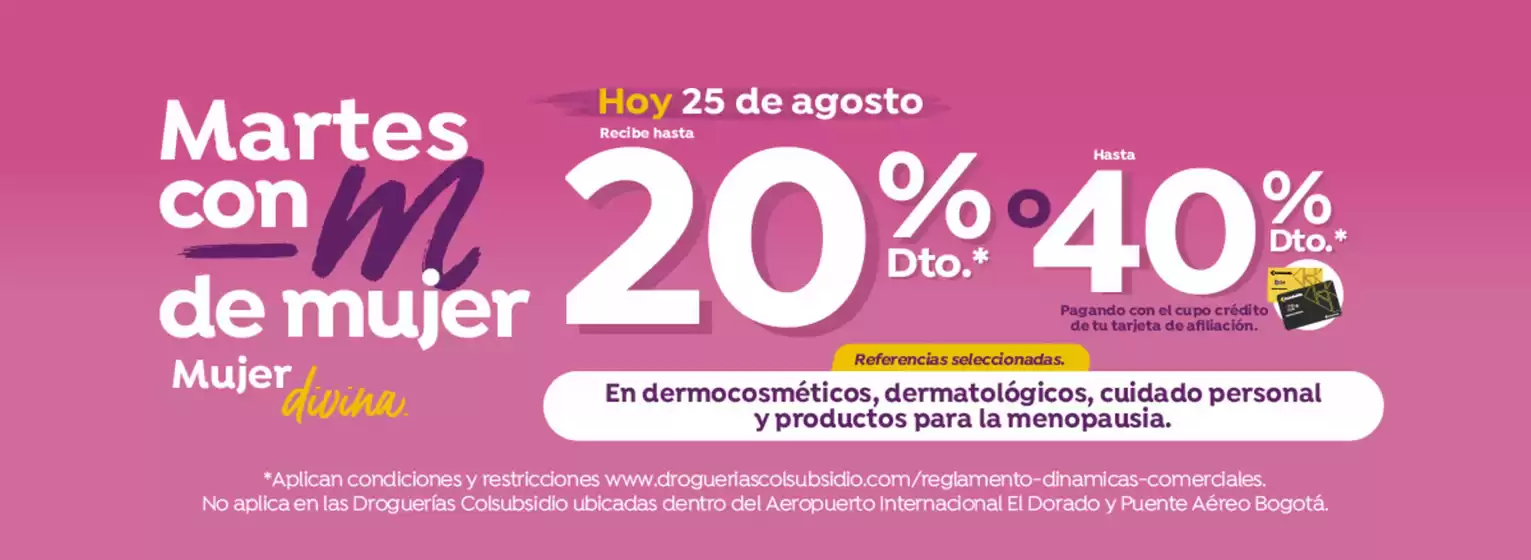 Catálogo Droguerías Colsubsidio | Ofertas principales y descuentos | 2026-08-25T00:00:00.000Z - 2026-08-25T00:00:00.000Z