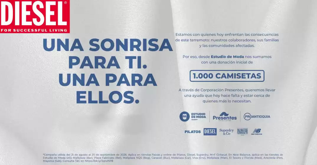Catálogo Diesel | Una sonrisa para ti. Una para ellos | 2026-08-25T00:00:00.000Z - 2026-09-20T00:00:00.000Z
