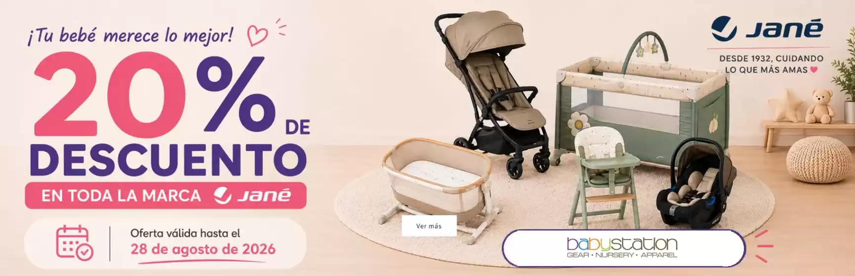 Catálogo Baby Station | 20% de DCTO en toda la marca Jané | 2026-08-26T00:00:00.000Z - 2026-08-28T00:00:00.000Z