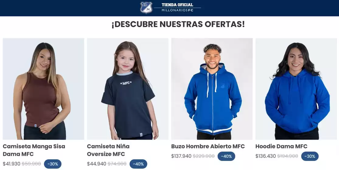 Catálogo Tienda Oficial Millonarios | Descubre Nuestras Ofertas | 2026-08-26T00:00:00.000Z - 2026-08-31T00:00:00.000Z