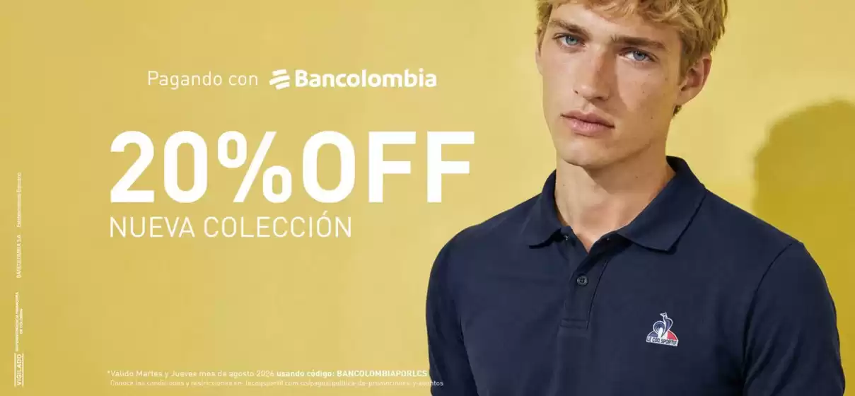 Catálogo Le Coq Sportif | 20% OFF Nueva Colección | 2026-08-26T00:00:00.000Z - 2026-08-31T00:00:00.000Z