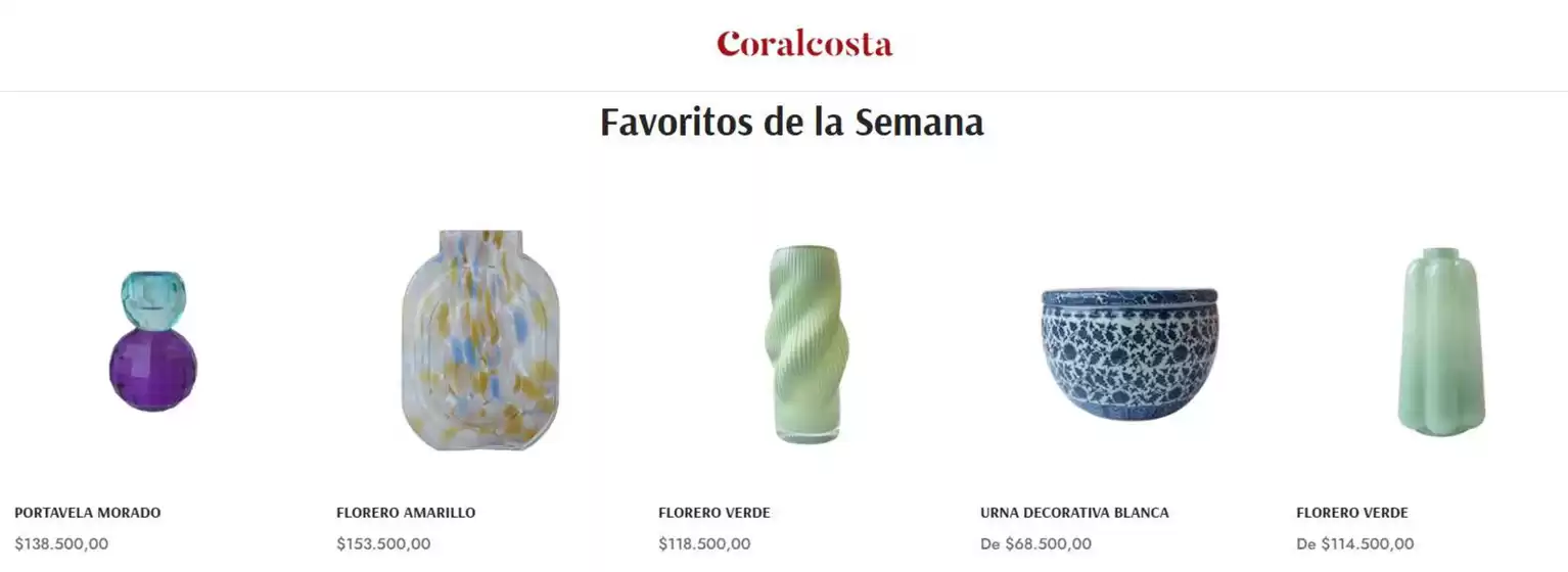 Catálogo Coralcosta | Favoritos de la Semana | 2026-08-26T00:00:00.000Z - 2026-08-30T00:00:00.000Z