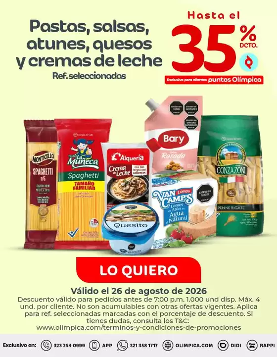 Catálogo Olímpica | Promociones actuales | 2026-08-26T00:00:00.000Z - 2026-08-26T00:00:00.000Z