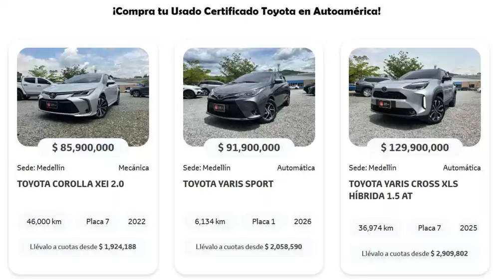 Catálogo Autoamérica | Compra tu Usado Certificado Toyota en Autoamérica | 2026-08-27T00:00:00.000Z - 2026-08-31T00:00:00.000Z