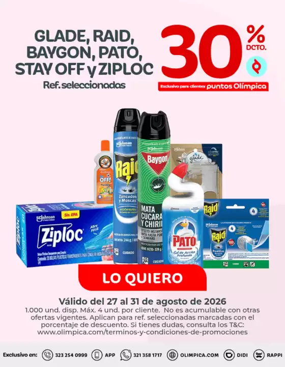 Catálogo Olímpica | Descuentos y promociones | 2026-08-27T00:00:00.000Z - 2026-08-31T00:00:00.000Z