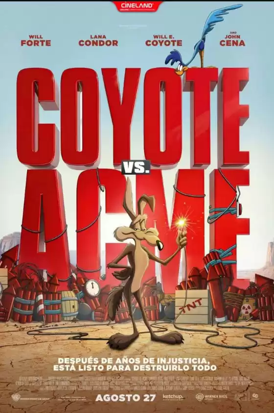 Catálogo Cineland |  Coyote vs. Acme  | 2026-08-27T00:00:00.000Z - 2026-08-27T00:00:00.000Z