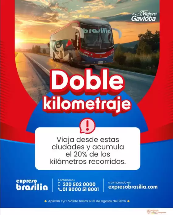 Catálogo Expreso Brasilia | Doble kilometraje | 2026-08-27T00:00:00.000Z - 2026-08-31T00:00:00.000Z