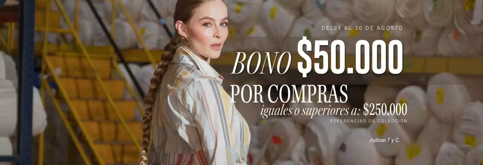Catálogo RAGGED | Bono $50.000 por compras iguales o superiores a: $250.000 | 2026-08-28T00:00:00.000Z - 2026-08-30T00:00:00.000Z