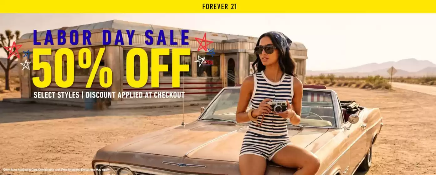 Catálogo Forever 21 en Paicol | Labor Day Sale 50% OFF | 2026-08-28T00:00:00.000Z - 2026-08-30T00:00:00.000Z