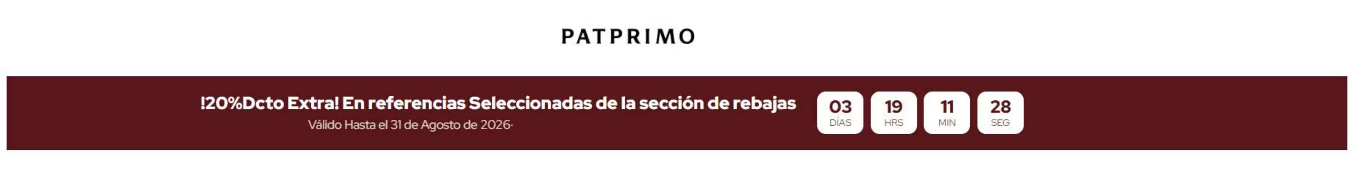 Catálogo Pat Primo | 20%Dcto Extra | 2026-08-28T00:00:00.000Z - 2026-08-31T00:00:00.000Z
