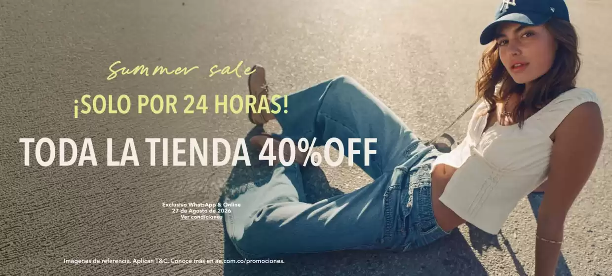 Catálogo American Eagle | Toda la Tienda 40% OFF | 2026-08-28T00:00:00.000Z - 2026-08-28T00:00:00.000Z