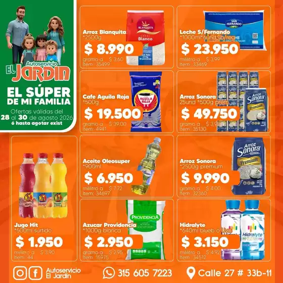 Catálogo Autoservicio El Jardín | Ofertas Autoservicio El Jardín | 2026-08-28T00:00:00.000Z - 2026-08-30T00:00:00.000Z