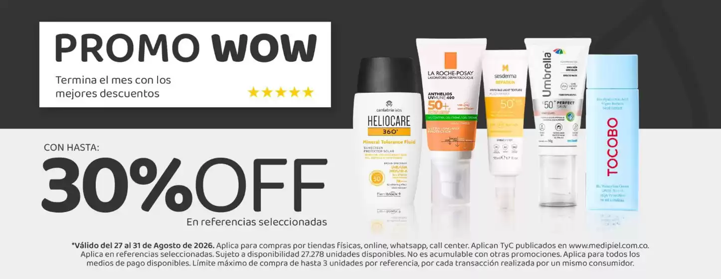 Catálogo MediPiel | Ofertas hasta 30% OFF | 2026-08-28T00:00:00.000Z - 2026-08-31T00:00:00.000Z