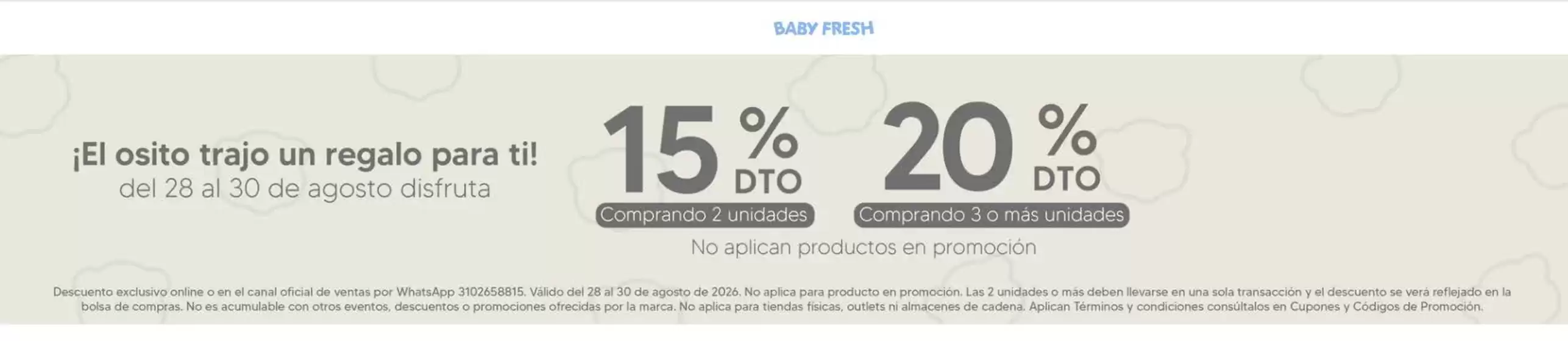 Catálogo Baby Fresh | Más compras, Más descuentos | 2026-08-28T00:00:00.000Z - 2026-08-30T00:00:00.000Z