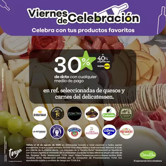 Catálogo Carulla | Descuentos en Licores en nuestro Viernes de Celebración | 2026-08-28T00:00:00.000Z - 2026-08-28T00:00:00.000Z