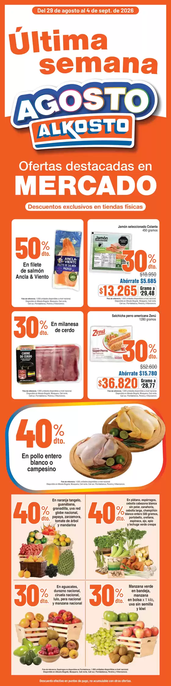 Catálogo Alkosto en Palmira | Separata mercado ultima semana agosto alkosto 29agosto2026 | 2026-08-29T00:00:00.000Z - 2026-09-04T00:00:00.000Z