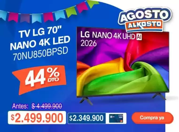 Catálogo Alkosto en Palmira | Ofertas exclusivas para nuestros clientes | 2026-08-01T00:00:00.000Z - 2026-08-31T00:00:00.000Z