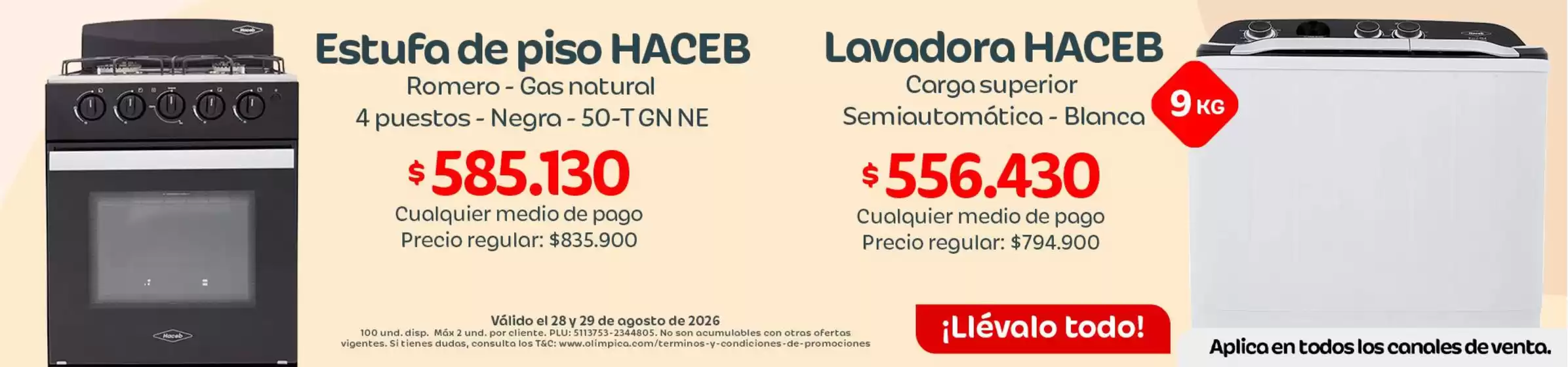 Catálogo Olímpica | Gangas y ofertas actuales | 2026-08-28T00:00:00.000Z - 2026-08-29T00:00:00.000Z