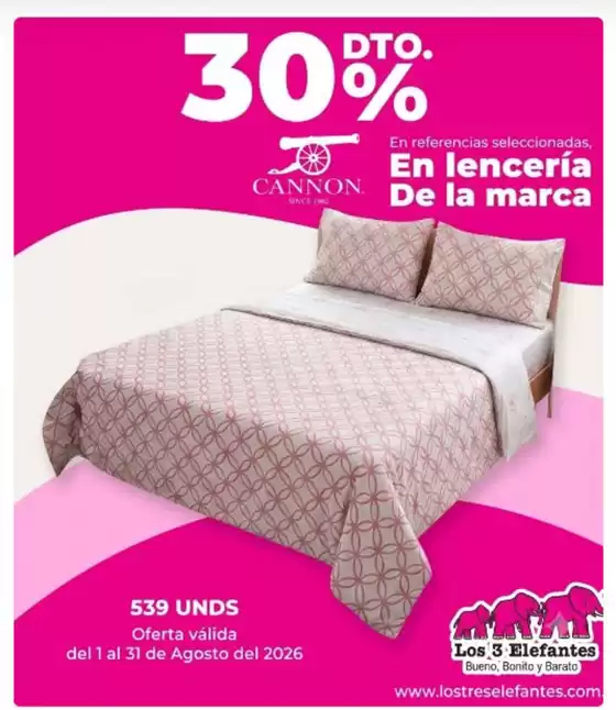 Catálogo Los Tres Elefantes | 30% de DTO | 2026-08-31T00:00:00.000Z - 2026-08-31T00:00:00.000Z
