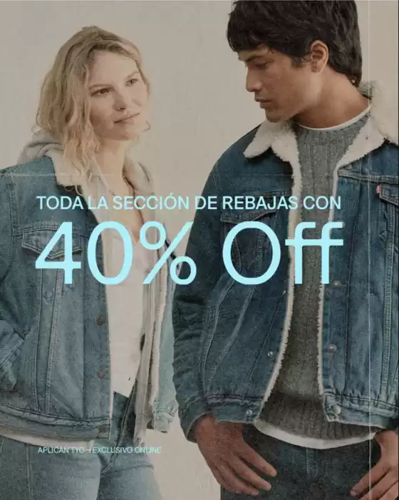 Catálogo Levi's | Toda la sección de rebajas con 40% OFF | 2026-08-31T00:00:00.000Z - 2026-09-13T00:00:00.000Z