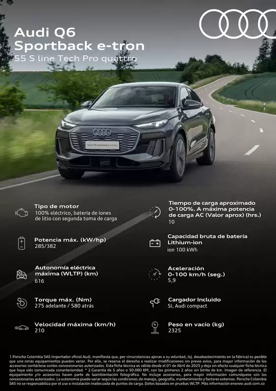 Catálogo Audi | AUDI Q6 SB E TRON 55 S LINE TECH PRO QUATTRO compressed | 2026-09-01T00:00:00.000Z - 2026-09-15T00:00:00.000Z