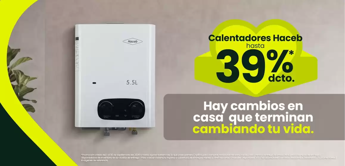 Catálogo Haceb | Ofertas principales para ahorradores | 2026-09-01T00:00:00.000Z - 2026-09-30T00:00:00.000Z