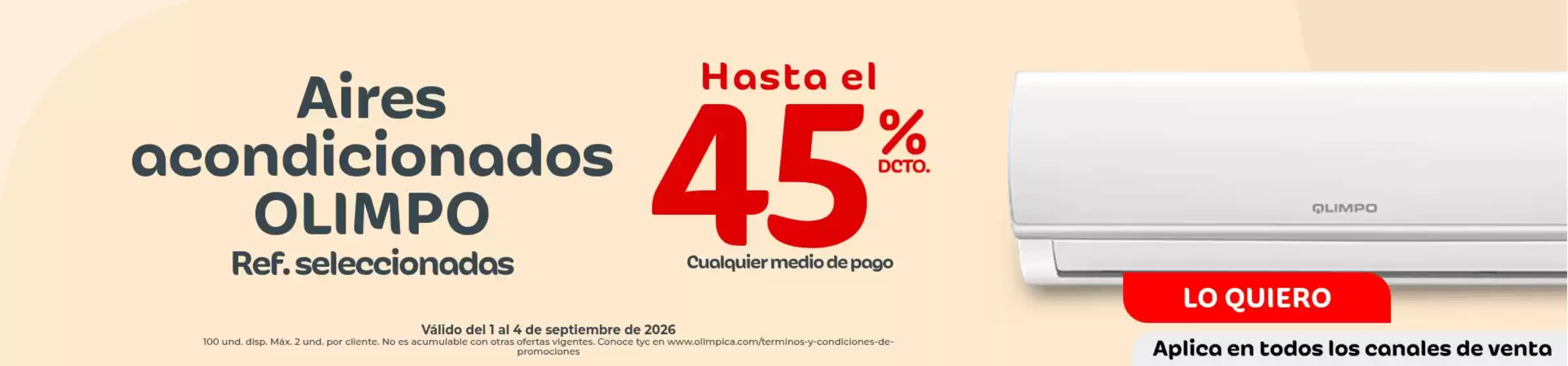 Catálogo Olímpica | Nuevas ofertas para descubrir | 2026-09-01T00:00:00.000Z - 2026-09-04T00:00:00.000Z