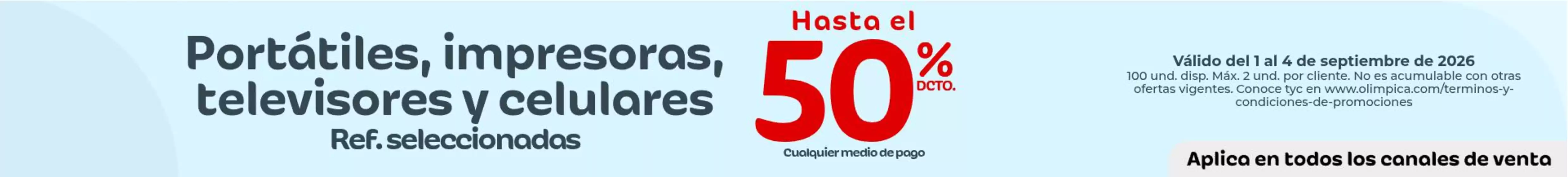 Catálogo Olímpica | Promociones actuales | 2026-09-01T00:00:00.000Z - 2026-09-04T00:00:00.000Z