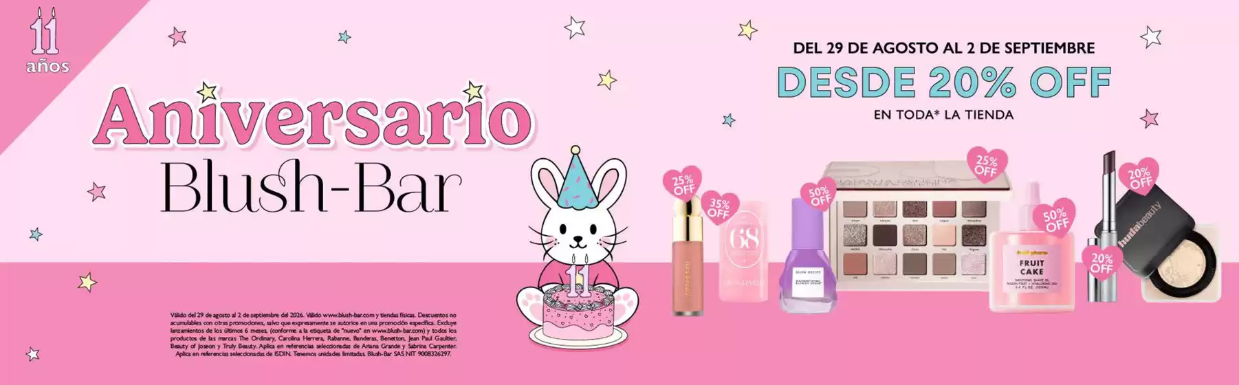 Catálogo Blush Bar | Hasta 50% OFF en Ref. Selecci, desde 20% OFF en Toda la tienda | 2026-09-02T00:00:00.000Z - 2026-09-02T00:00:00.000Z