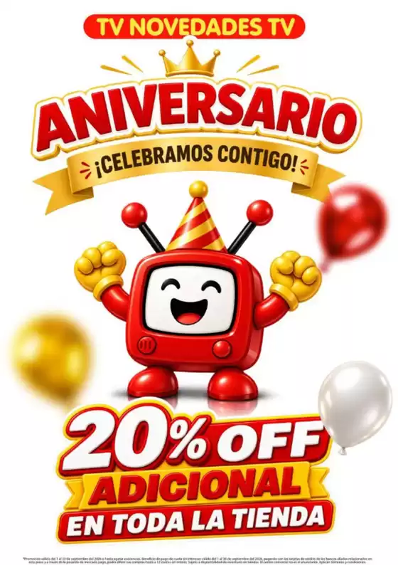Catálogo TV Novedades | Catálogo 20% OFF Adicional en Toda la Tienda | 2026-09-02T00:00:00.000Z - 2026-09-30T00:00:00.000Z