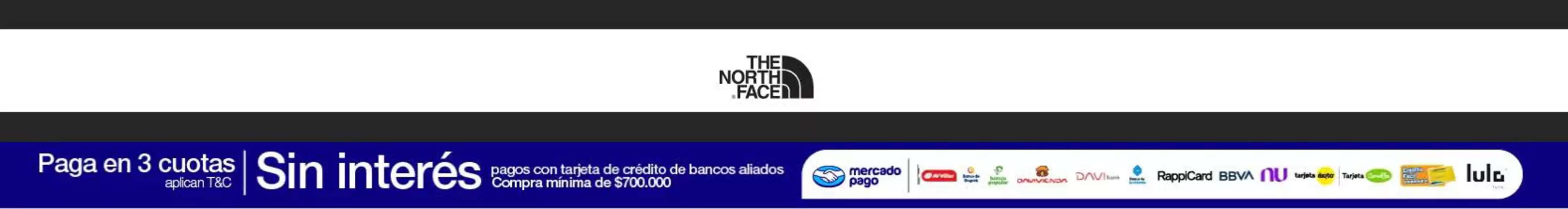 Catálogo The North Face | Paga en 3 cuotas con 0% de interés | 2026-09-02T00:00:00.000Z - 2026-09-30T00:00:00.000Z