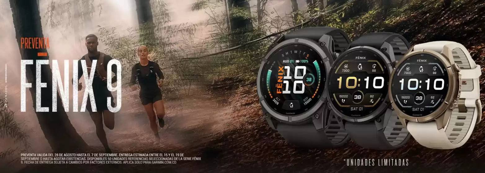 Catálogo Garmin | Preventa Fenix 9 | 2026-09-02T00:00:00.000Z - 2026-09-07T00:00:00.000Z
