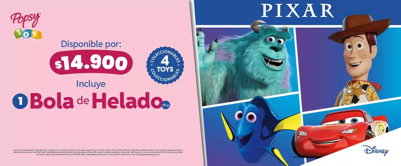 Catálogo Popsy | Disponible por: $14.900, Incluye 1 Bola de Helado 90g | 2026-09-03T00:00:00.000Z - 2026-10-31T00:00:00.000Z
