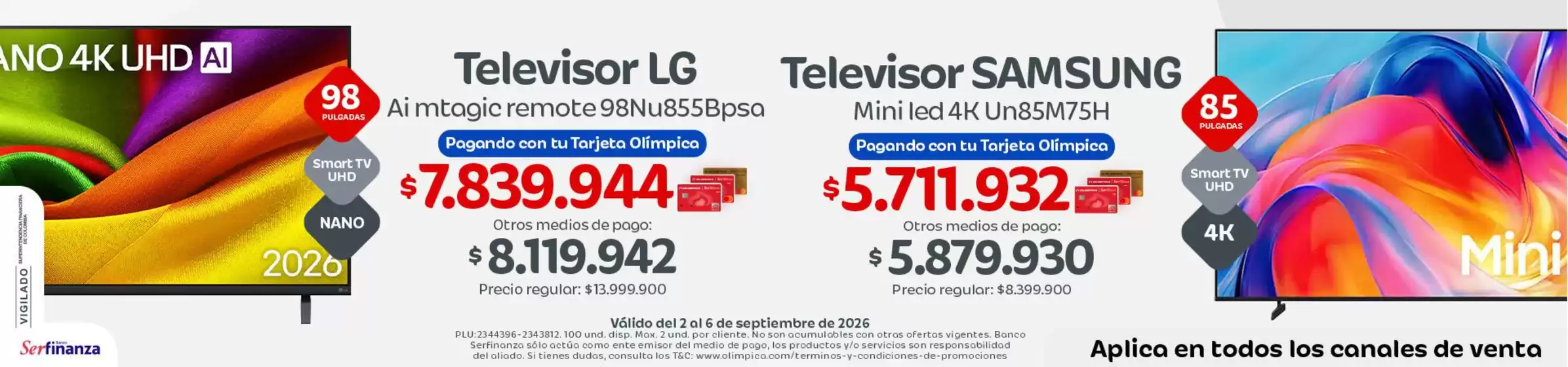 Catálogo Olímpica | Ofertas principales para todos los clientes | 2026-09-02T00:00:00.000Z - 2026-09-06T00:00:00.000Z