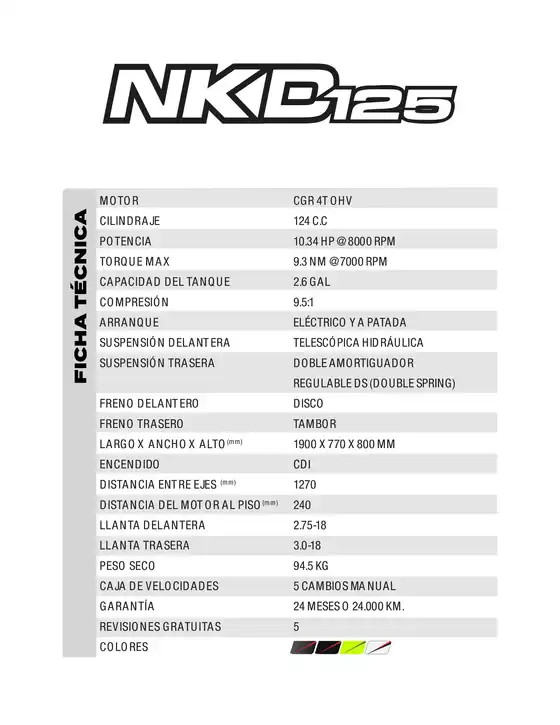 Catálogo AKT en Yopal | Ficha tecnica nkd 125 | 2026-09-03T00:00:00.000Z - 2026-09-17T00:00:00.000Z