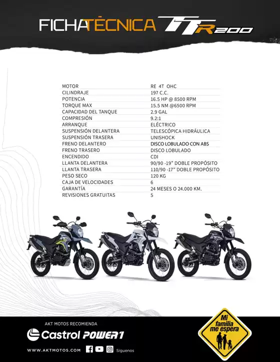 Catálogo AKT | Ficha tecica ttr 200 | 2026-09-03T00:00:00.000Z - 2026-09-17T00:00:00.000Z