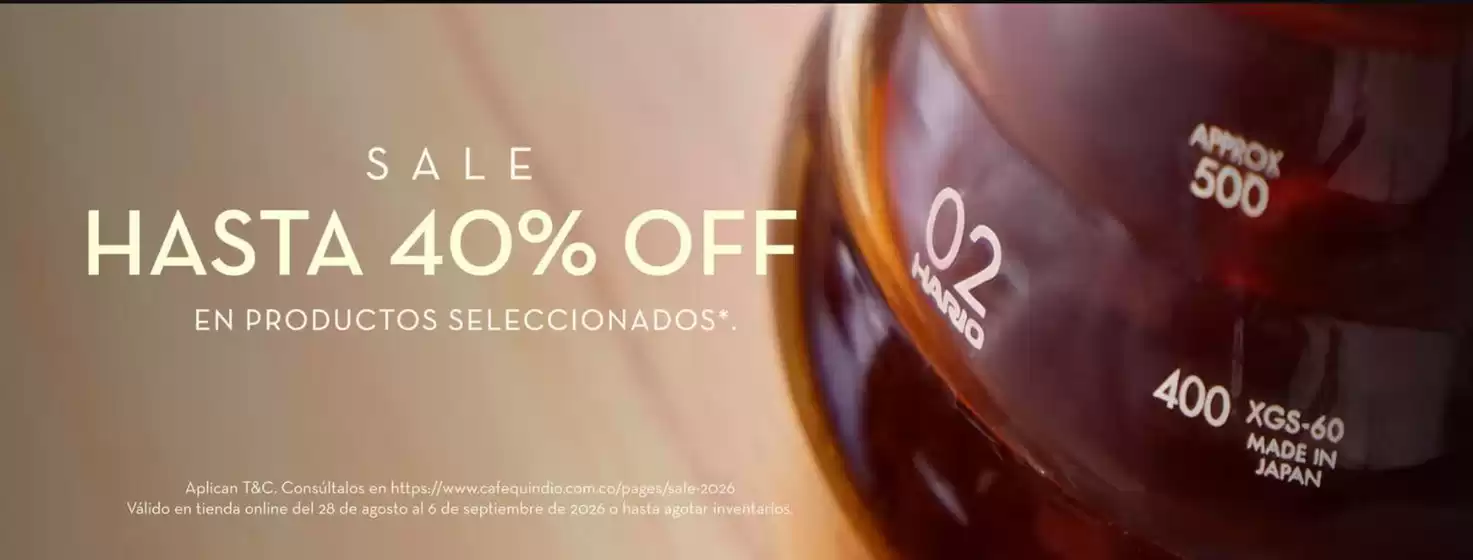 Catálogo Café Quindío | Sale Hasta 40% OFF en Ref. Selleci. | 2026-09-03T00:00:00.000Z - 2026-09-06T00:00:00.000Z