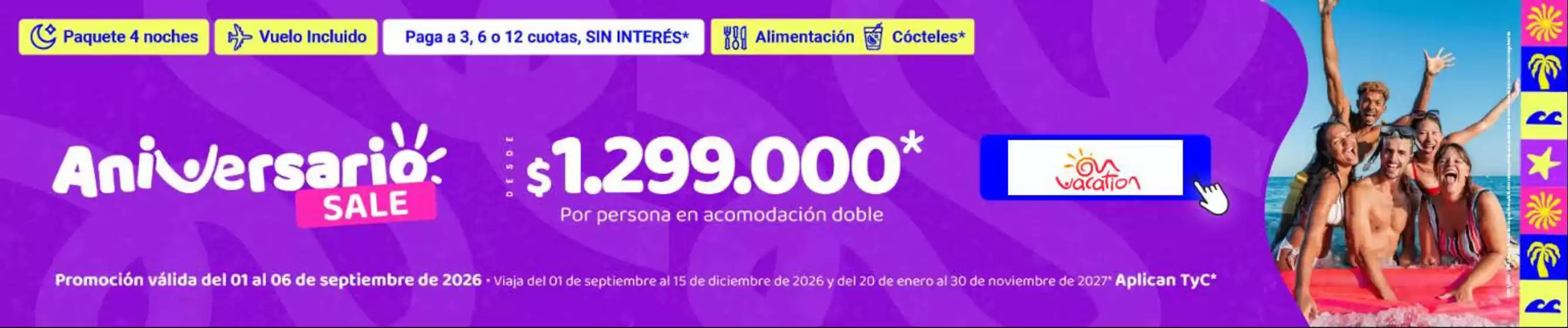 Catálogo On Vacation | Aniversario Sale | 2026-09-04T00:00:00.000Z - 2026-09-06T00:00:00.000Z