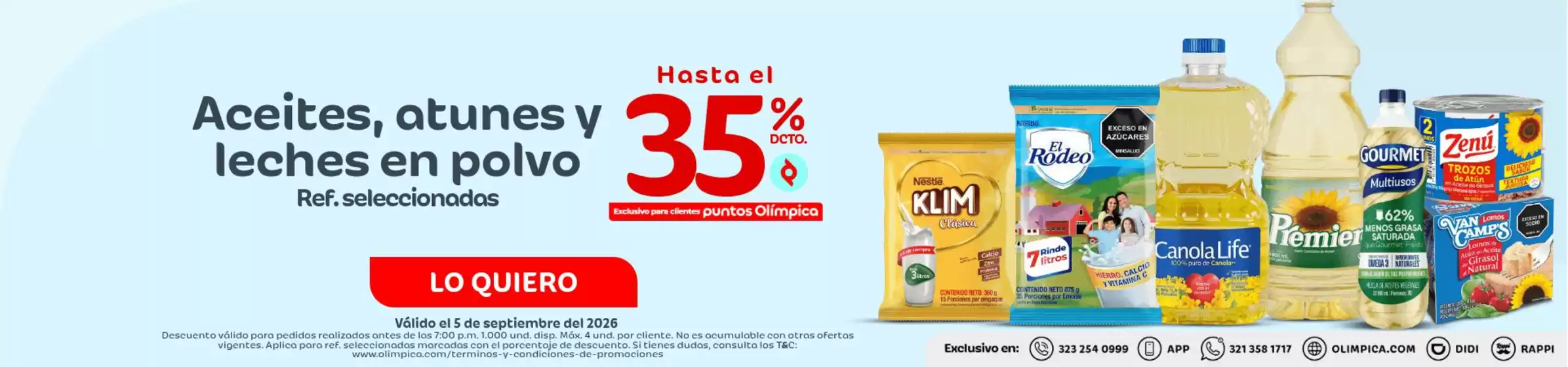 Catálogo Olímpica | Nuevas ofertas para descubrir | 2026-09-05T00:00:00.000Z - 2026-09-05T00:00:00.000Z