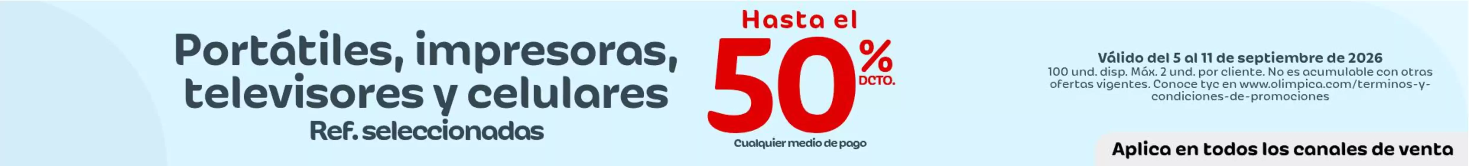 Catálogo Olímpica | Promociones actuales | 2026-09-05T00:00:00.000Z - 2026-09-11T00:00:00.000Z