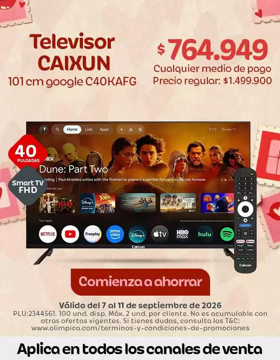 Catálogo Olímpica | Ofertas principales para todos los cazadores de gangas | 2026-09-07T00:00:00.000Z - 2026-09-11T00:00:00.000Z