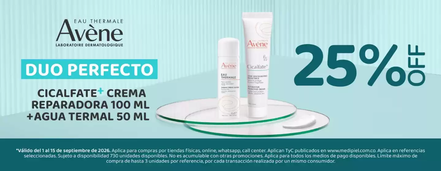Catálogo MediPiel | Eau Thermale Avène Duo Perfecto 25% OFF | 2026-09-08T00:00:00.000Z - 2026-09-15T00:00:00.000Z